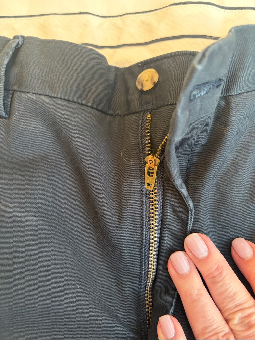 Polo Ralph Lauren Stretch Straight Fit Chino Pants Mens 36x32 Navy Flat Front Z2 - Picture 8 of 10